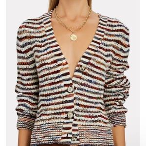 NWT VERONICA BEARD Dolra Striped V-Neck Cardigan. Size small.